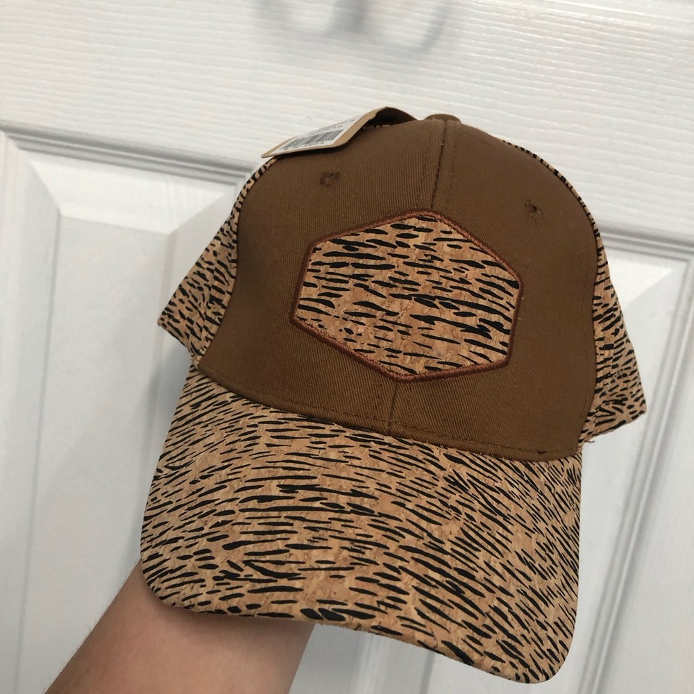 Women’s Hat Cork Animal Print Brown Black Feminine Chic Adjustable - Picture 3 of 11